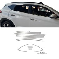 Hyundai Tucson Krom Cam Çerçeve Tam Tur 2015-2019 Uyumlu