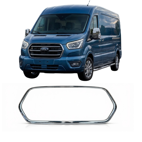 Ford Transit Krom Panjur Çerçevesi 2019 Üzeri Tek Parça Ford Transit Krom Panjur Çerçevesi 2019 Üzeri Tek Parça