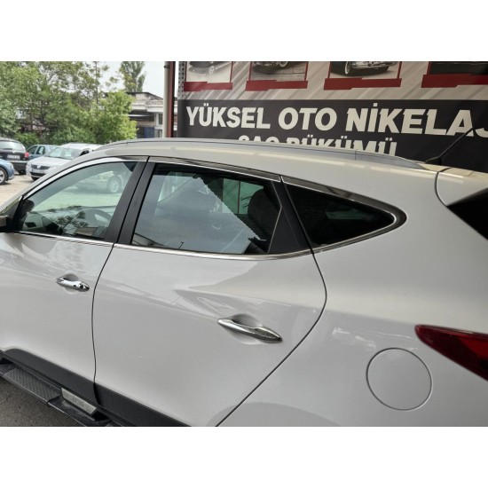 Hyundai İx35 Krom Cam Çerçeve Tam Tur 2010-2015 Uyumlu