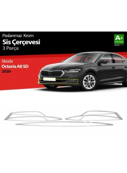 Skoda Octavia A8 Krom Sis Çerçevesi 2020 Üzeri  