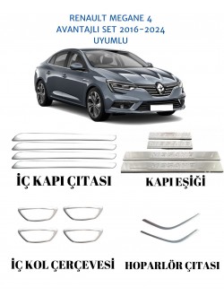 Renault Megane 4 Krom İç Set 2016-2024 Uyumlu 