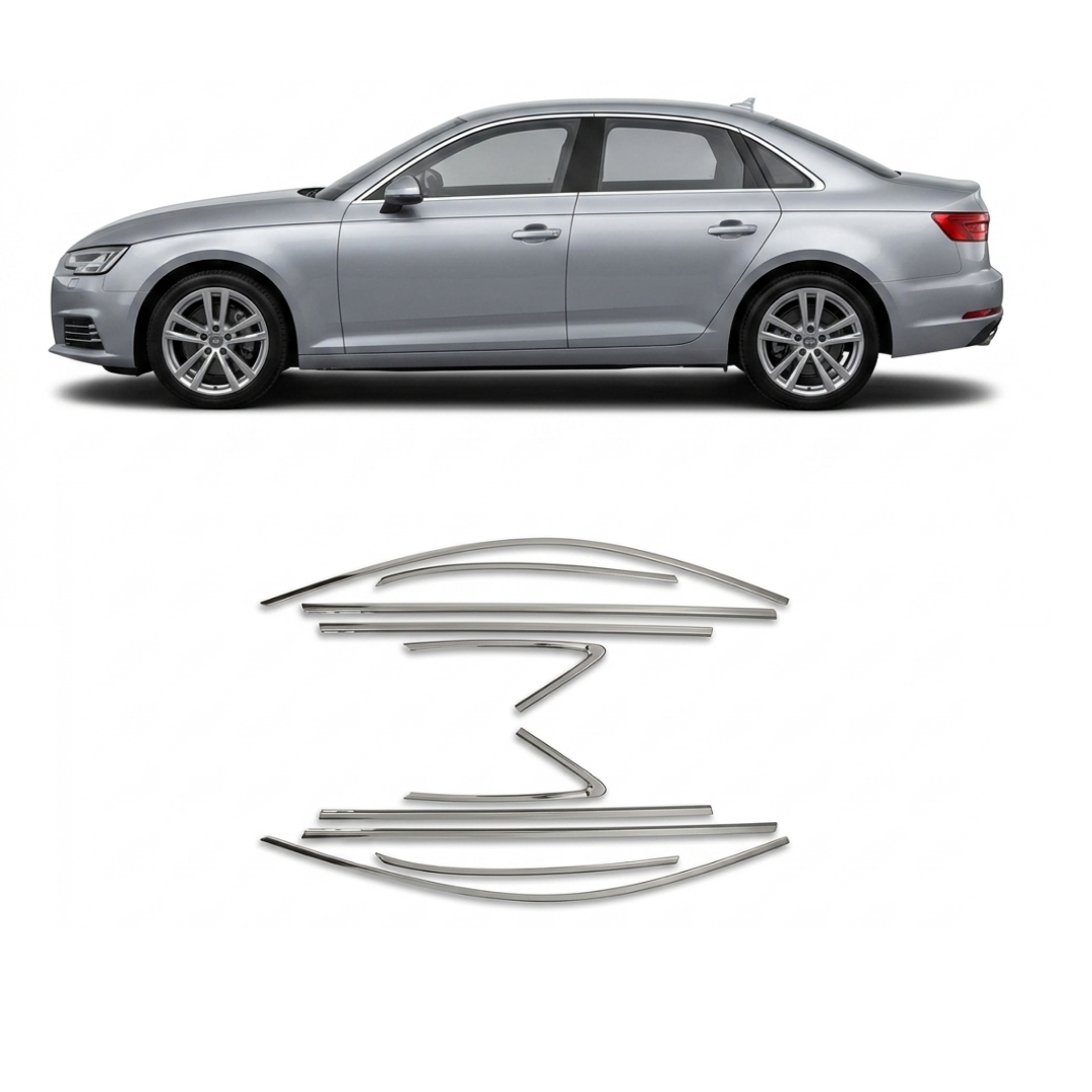 Audiアルミパネル Audi A3 Krom Cam Çerçeve Nikelajı Tam Tur 2012-2021 Uyumlu - YKS-555